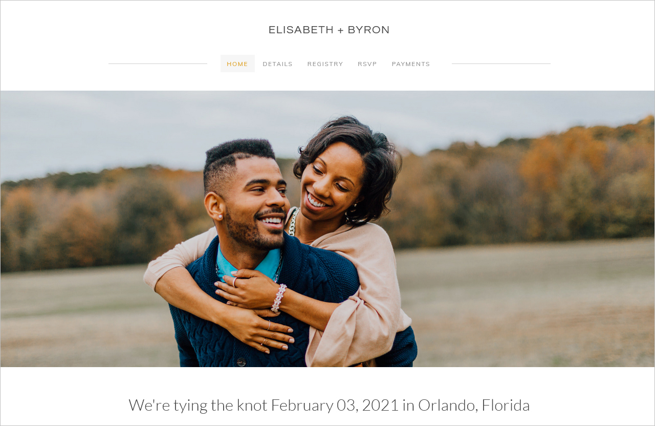 beautiful wedding website