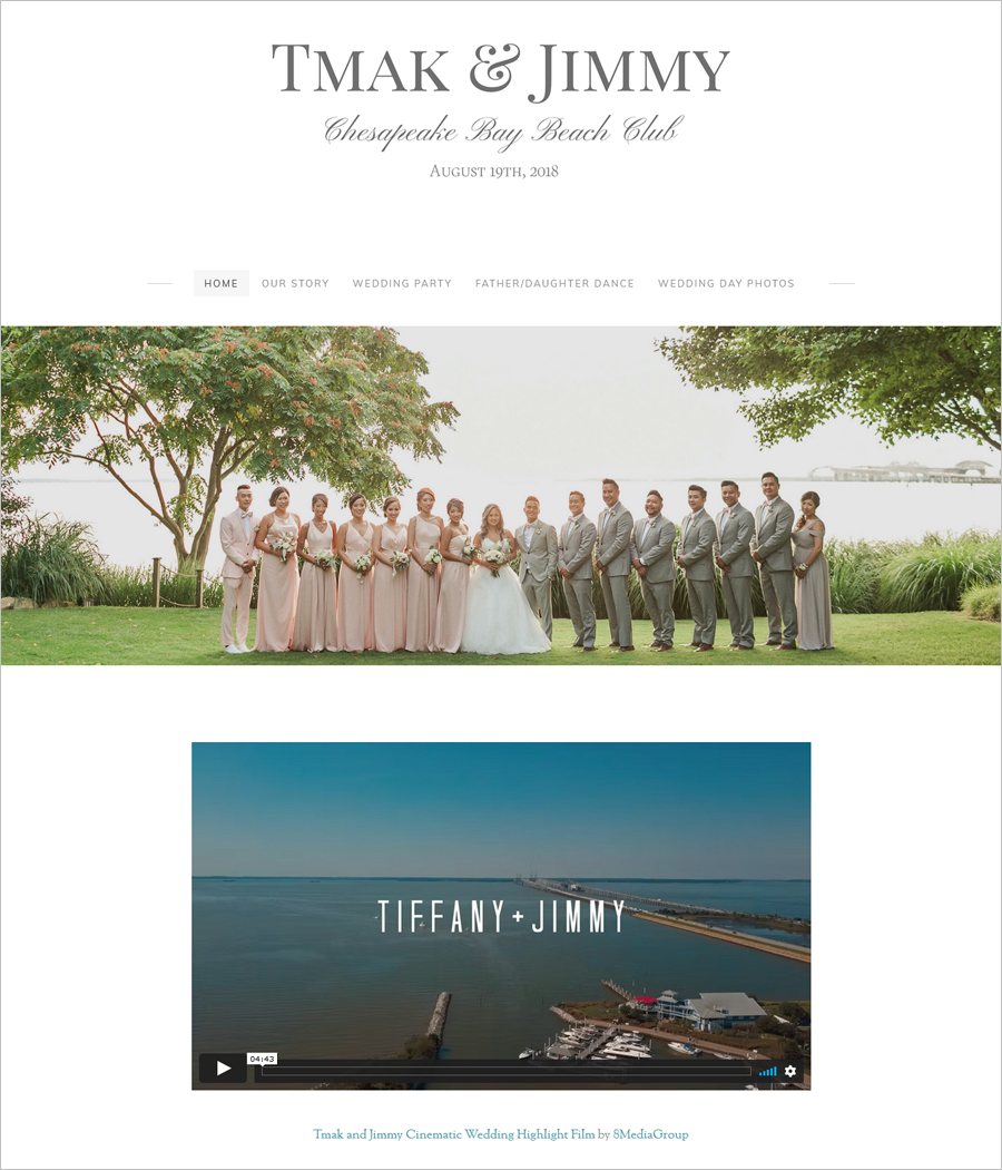 beautiful wedding website