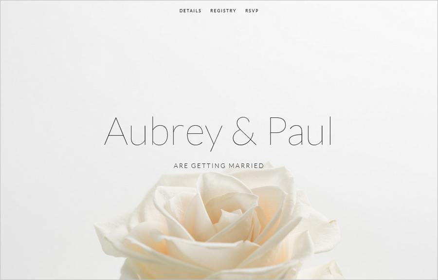 beautiful wedding website