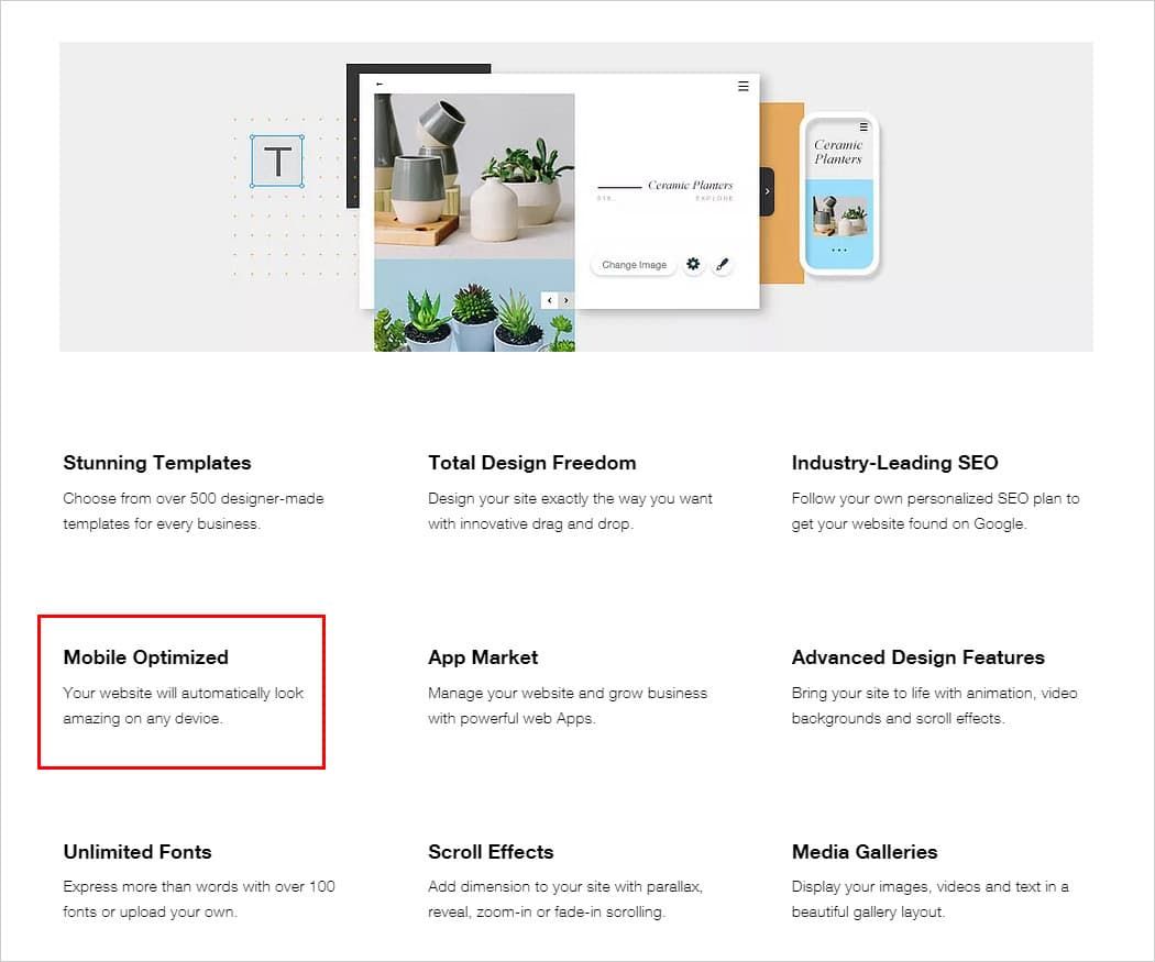 Mobile optimized Wix websites