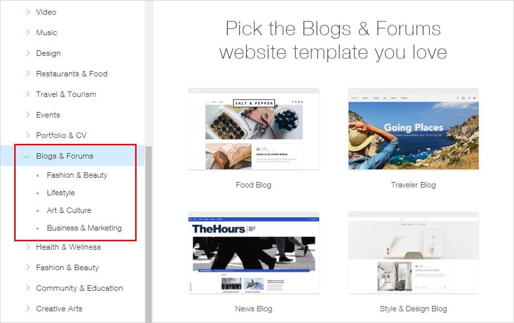 Wix for Blogging