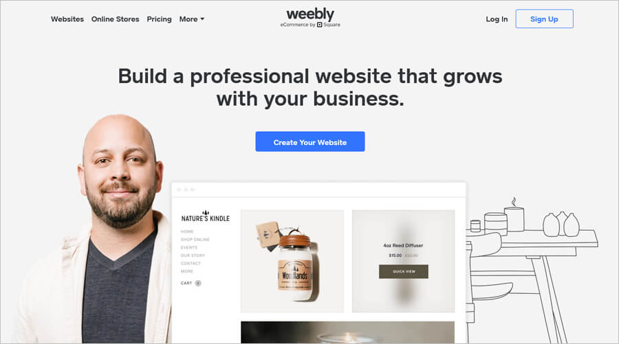 Weebly - free alternatives to WordPress